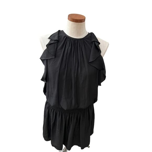 Ramy Brook Black Halter Sundress with Flutter Sleeves - Picture 2 of 9